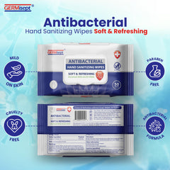 Germisept soft-texture wipes close-up, gentle on skin for daily use.