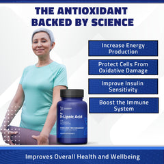 Geronova Bio-Enhanced R-Lipoic Acid 4-month supply on shelf