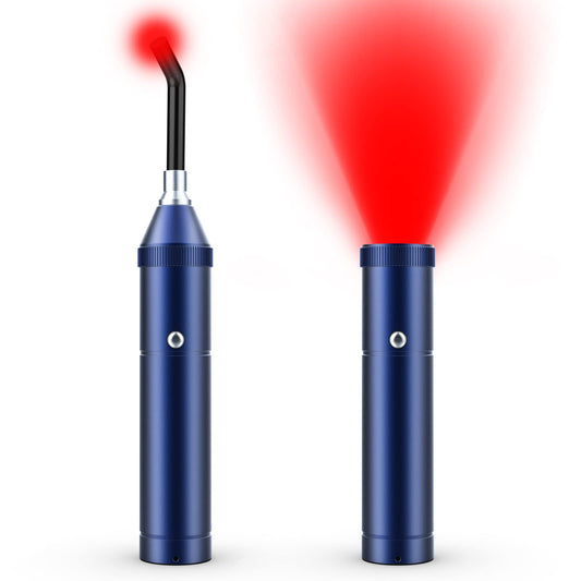 Gerylove red light therapy device with face tip for facial relief.