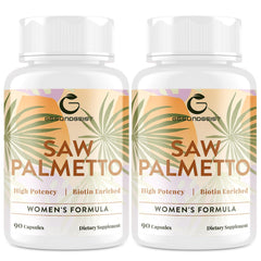 Gesundgeist Saw Palmetto for Women bottle highlighting hair support potential