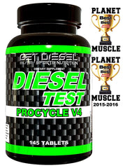 Diesel Procycle side view bottle with branding emphasizing sturdy gym and recovery cues
