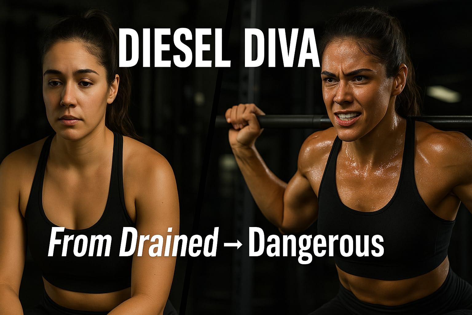 Diesel Diva shaker bottle ready for mix and go training