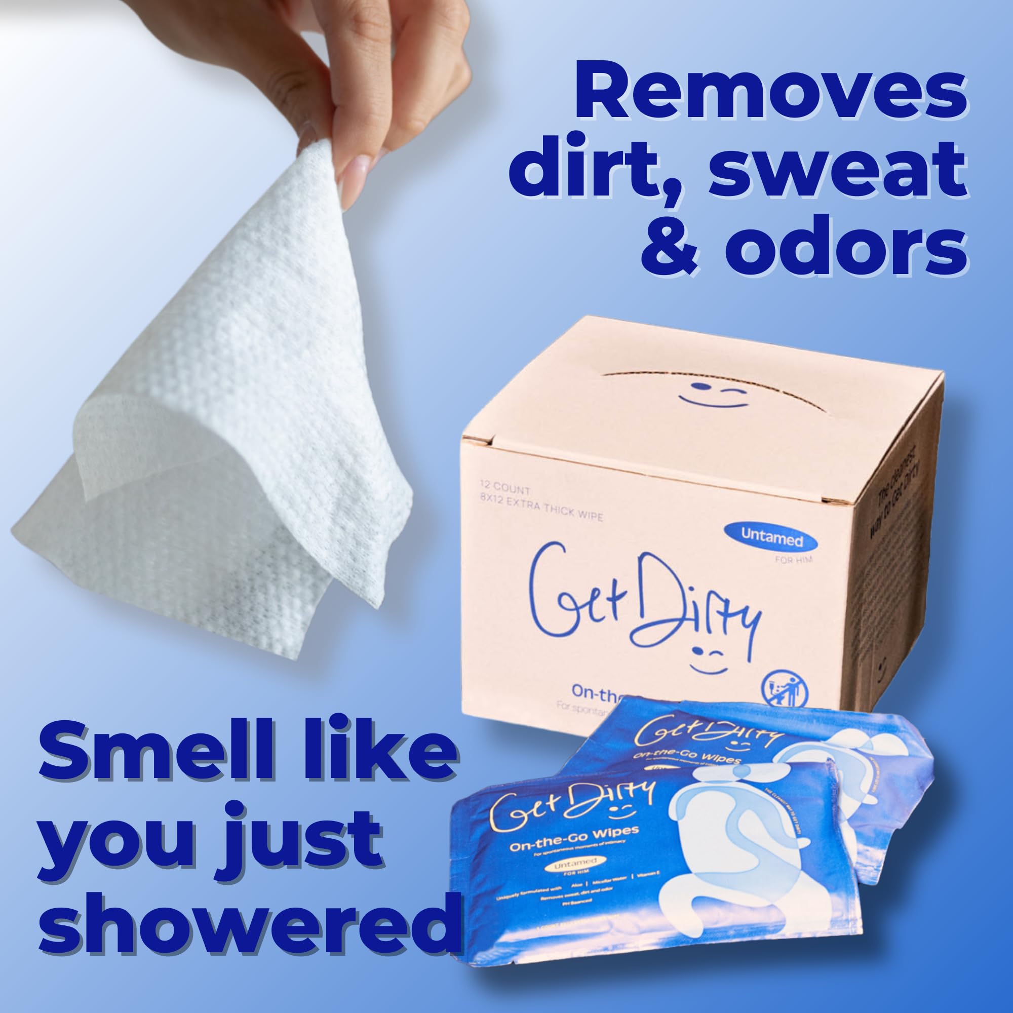 Get Dirty Wipes for Men soft texture sheets for comfortable wiping after workouts