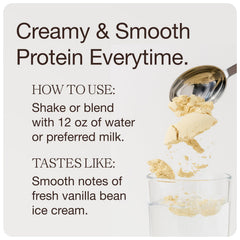 Get Golden vanilla protein powder foil pouch — preserves freshness and purity.