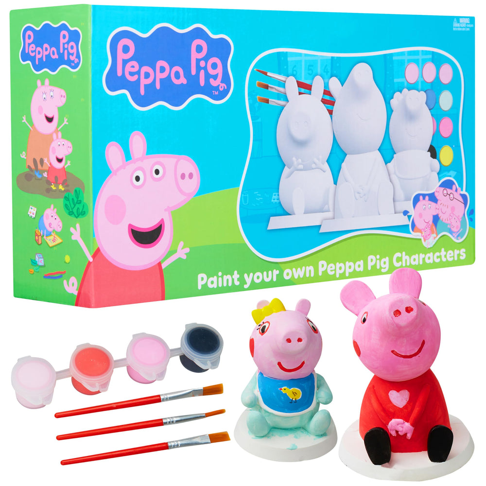 Get Trend Peppa Pig paint your own figurines kit box ready for creative play.