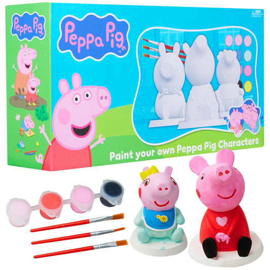 Get Trend Peppa Pig paint your own figurines kit box ready for creative play.