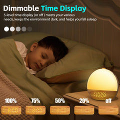 Geuuap sunrise alarm clock offering 25 soothing sounds for sleep ambiance