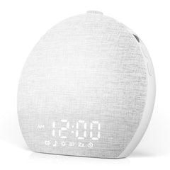 Geuuap Sunrise Alarm Clock front view with sunrise glow for gentle wake-up.