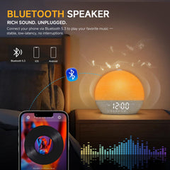 Geuuap Sunrise Alarm Clock 30 sleep sounds to mask distractions