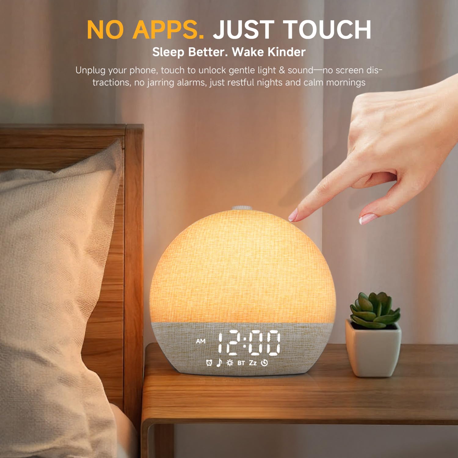 Geuuap Sunrise Alarm Clock packaging includes quick start guide