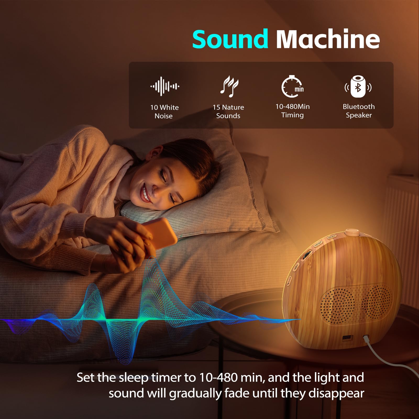 Geuuap sunrise alarm clock demonstrating the simulated sunrise feature