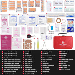 Gevoke first aid kit open compartments for quick access