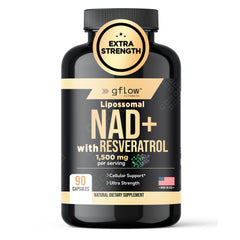 Gflow NAD+ with Resveratrol bottle for daily vitality