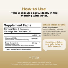 Gflow NAD+ with Resveratrol daily wellness visual