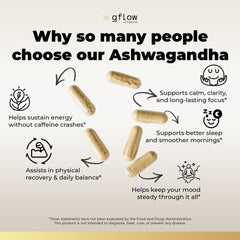 Two-month supply image of Gflow Ashwagandha bottle for easy budgeting.