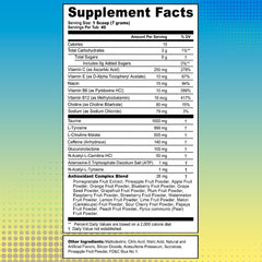 G Fuel aDrive close-up of vitamins and antioxidants in the blend for daily use.