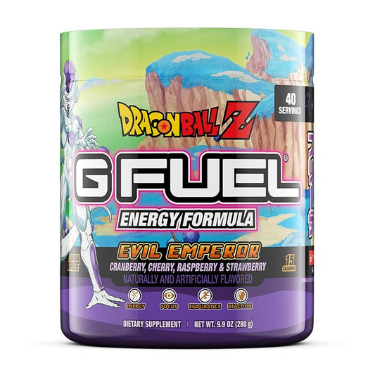 G Fuel Dragon Ball Z Berry Medley energy powder canister front for gaming focus