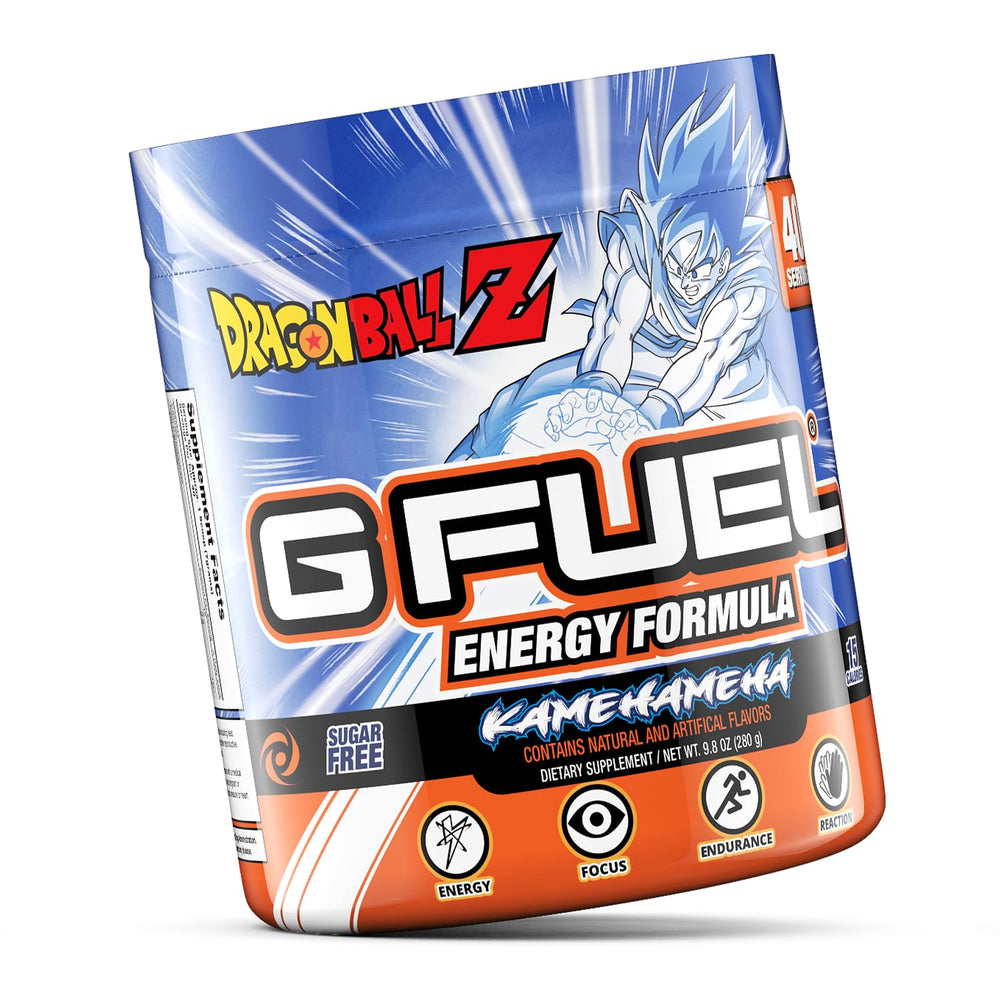 Scoop pouring into shaker for pre-game boost with G Fuel DBZ.