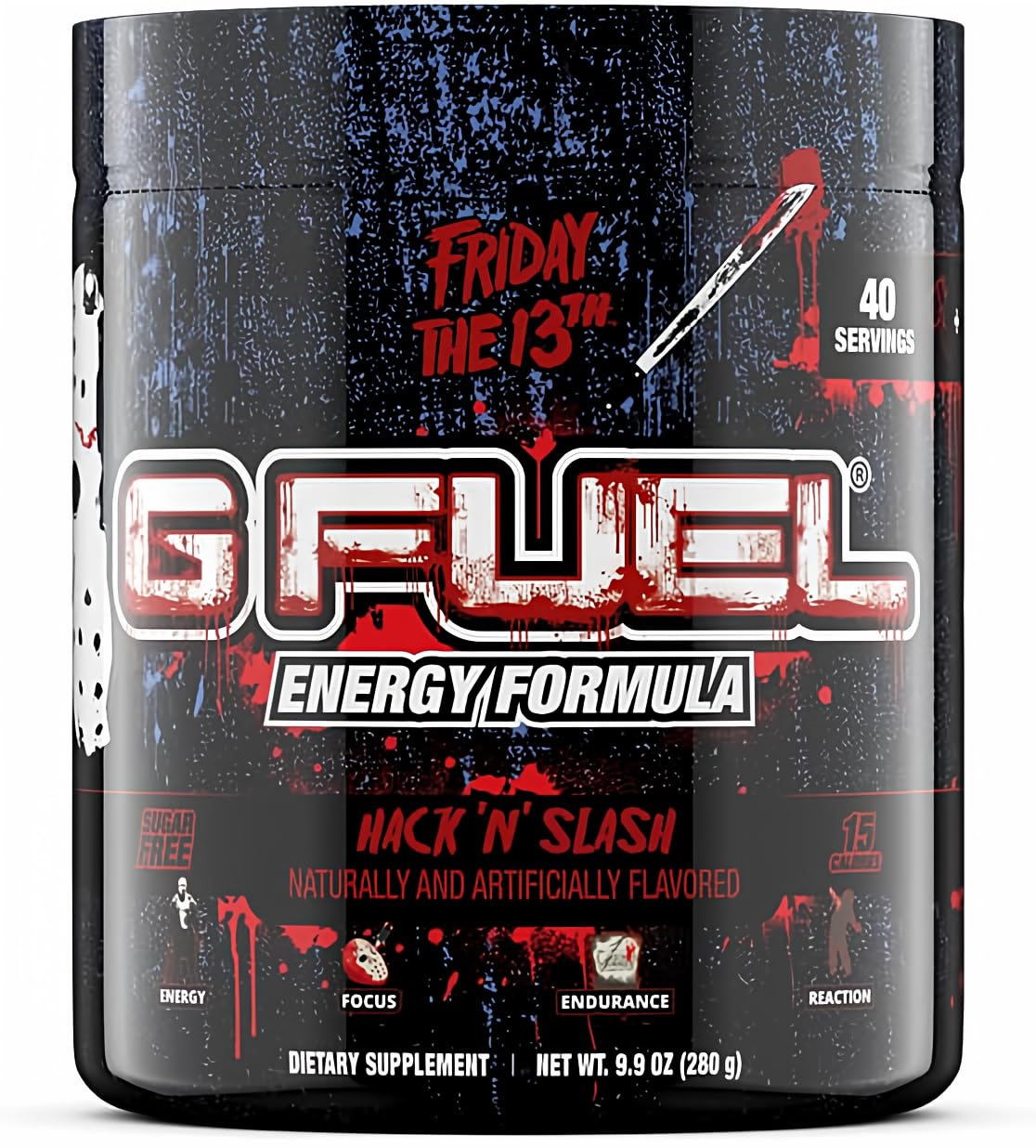G Fuel Friday 2.0 tub showing Citrus Fruit Punch flavor for gaming focus