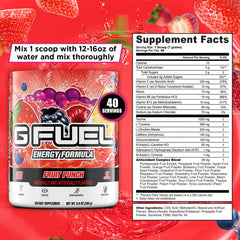 G Fuel Fruit Punch mixed drink glass demonstrates refreshing taste during study sessions