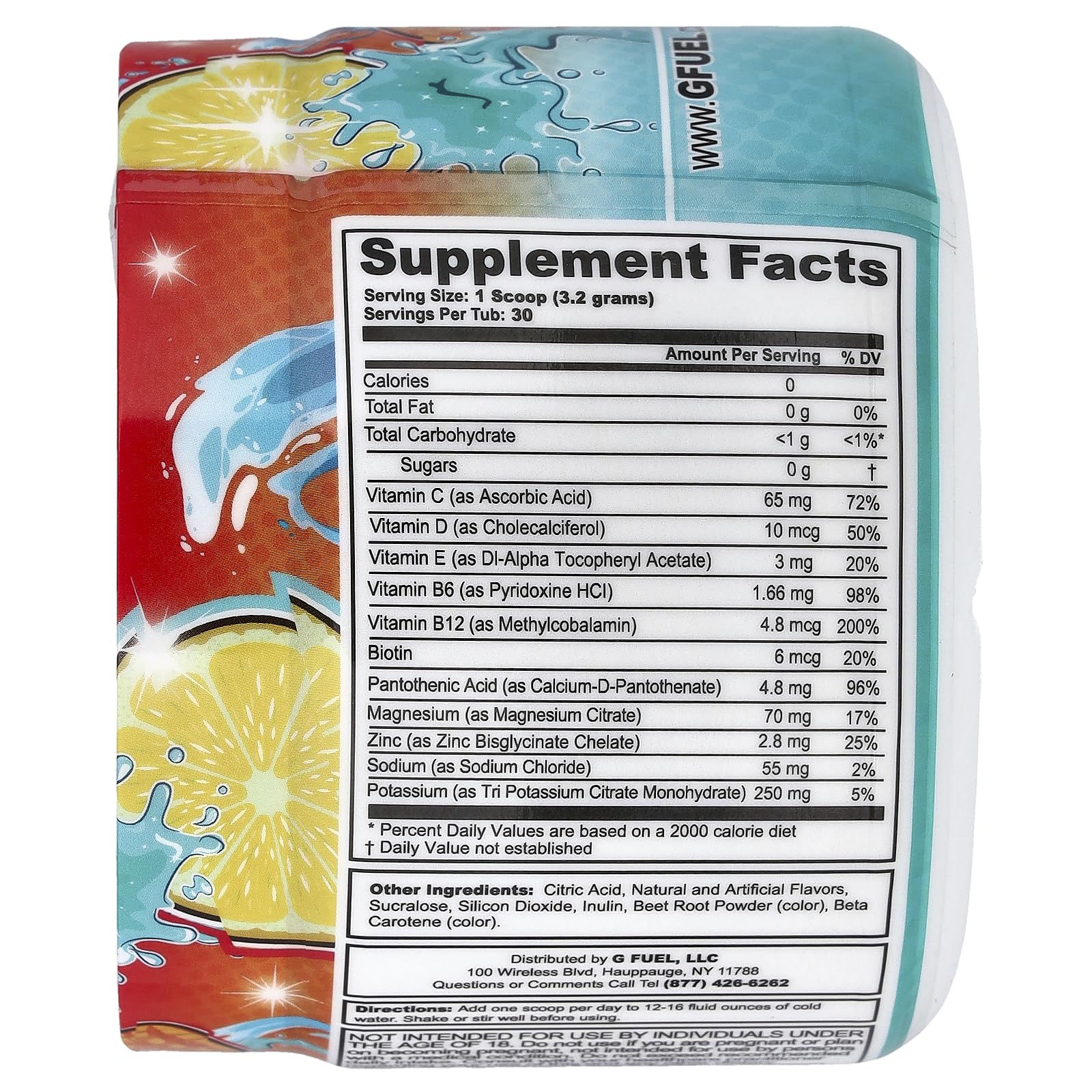 G Fuel Mango Lemonade Supreme Hydration bottle ready for on-the-go hydration and focus