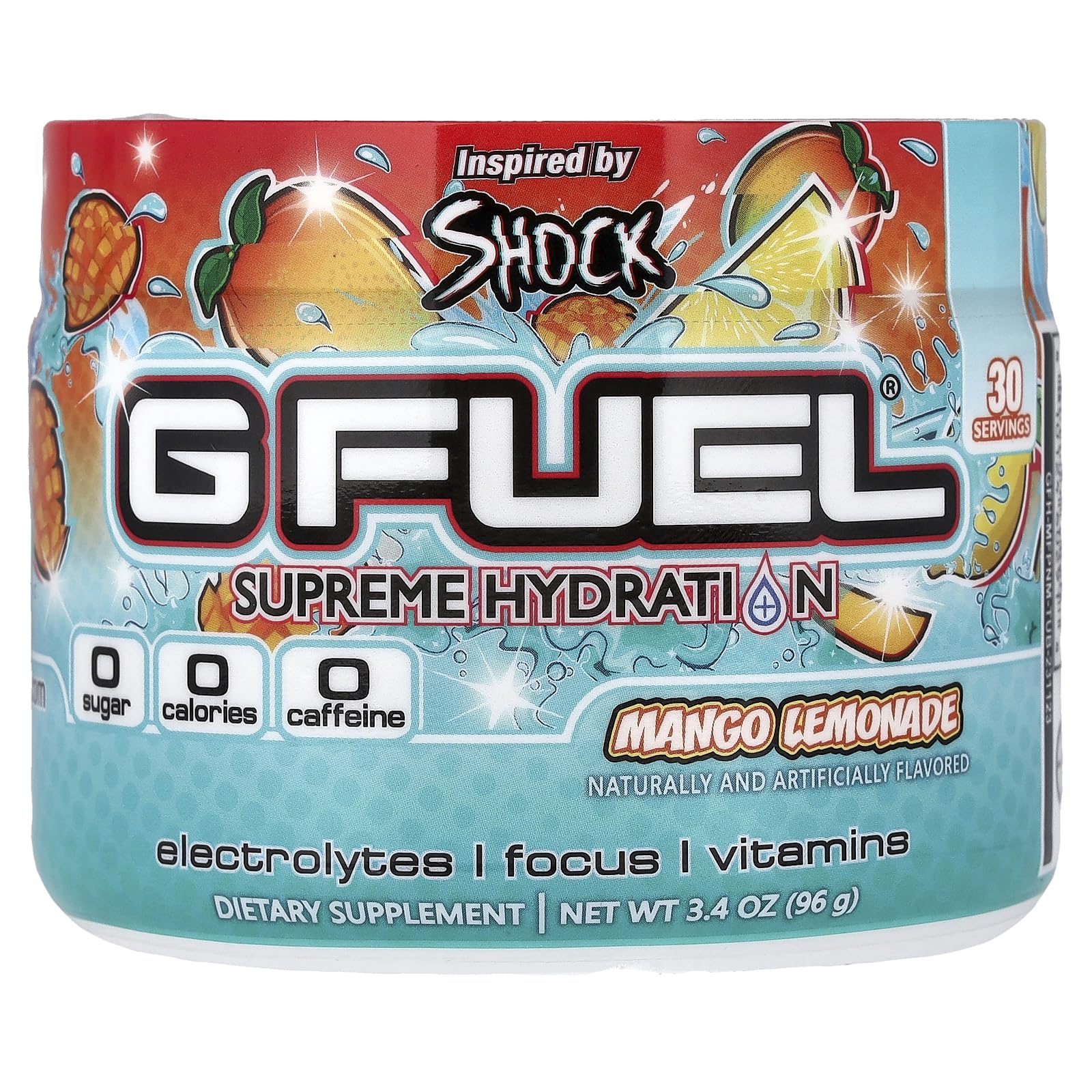 G Fuel Mango Lemonade Supreme Hydration tub boosts hydration and focus