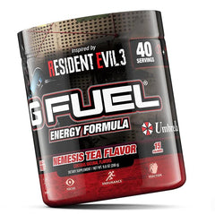 Glass of G Fuel Nemesis Tea lemonade iced tea ready to refresh during gameplay