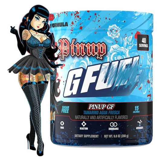 G Fuel Pinup GF tamarind tub front highlighting sugar-free energy