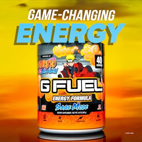 G Fuel Sage Mode scoop in tub highlighting single-serving measurement.