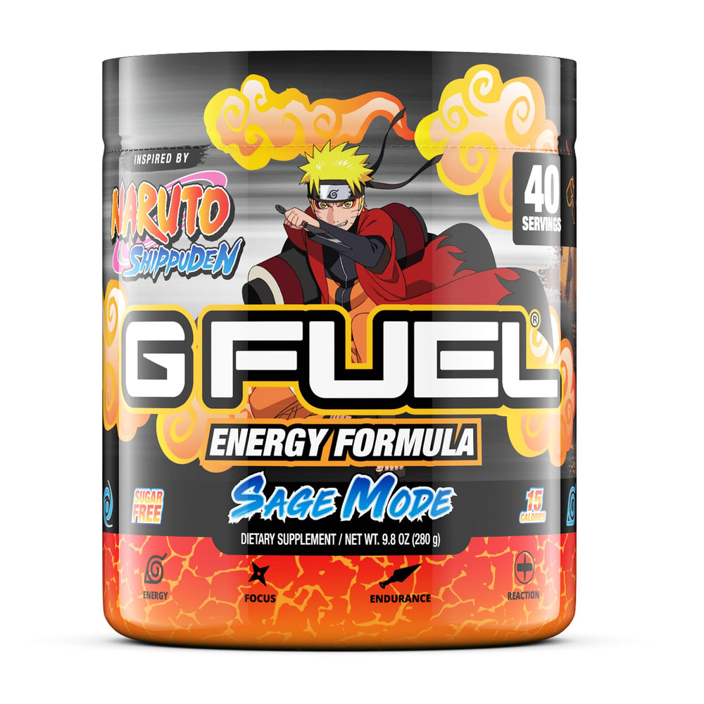 G Fuel Sage Mode tub front showing sugar-free energy blend for focus.