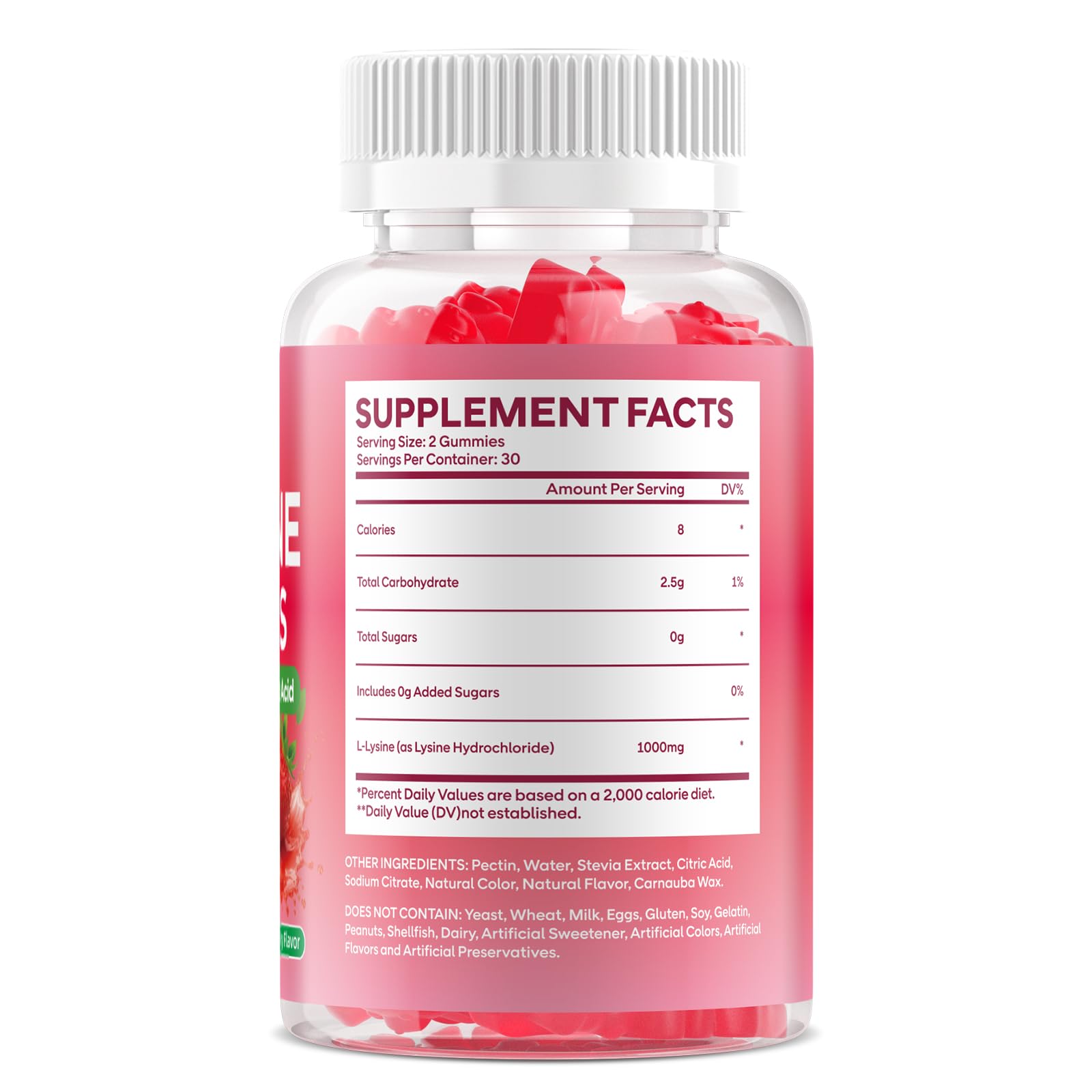 GGMMUU L-Lysine gummies third-party testing seal visible for quality