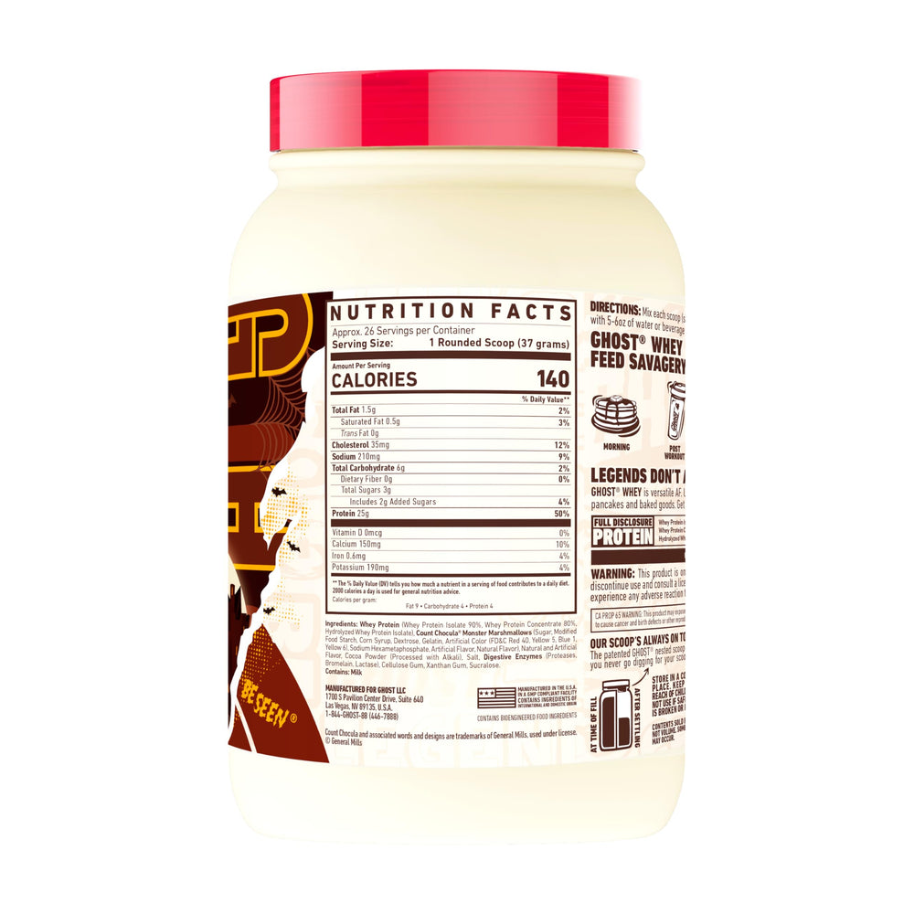 GHOST Count Chocula whey protein scoop ideal for smoothies and baking