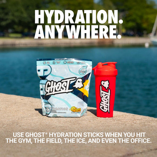 GHOST Hydration Lemon Crush packaging showing product