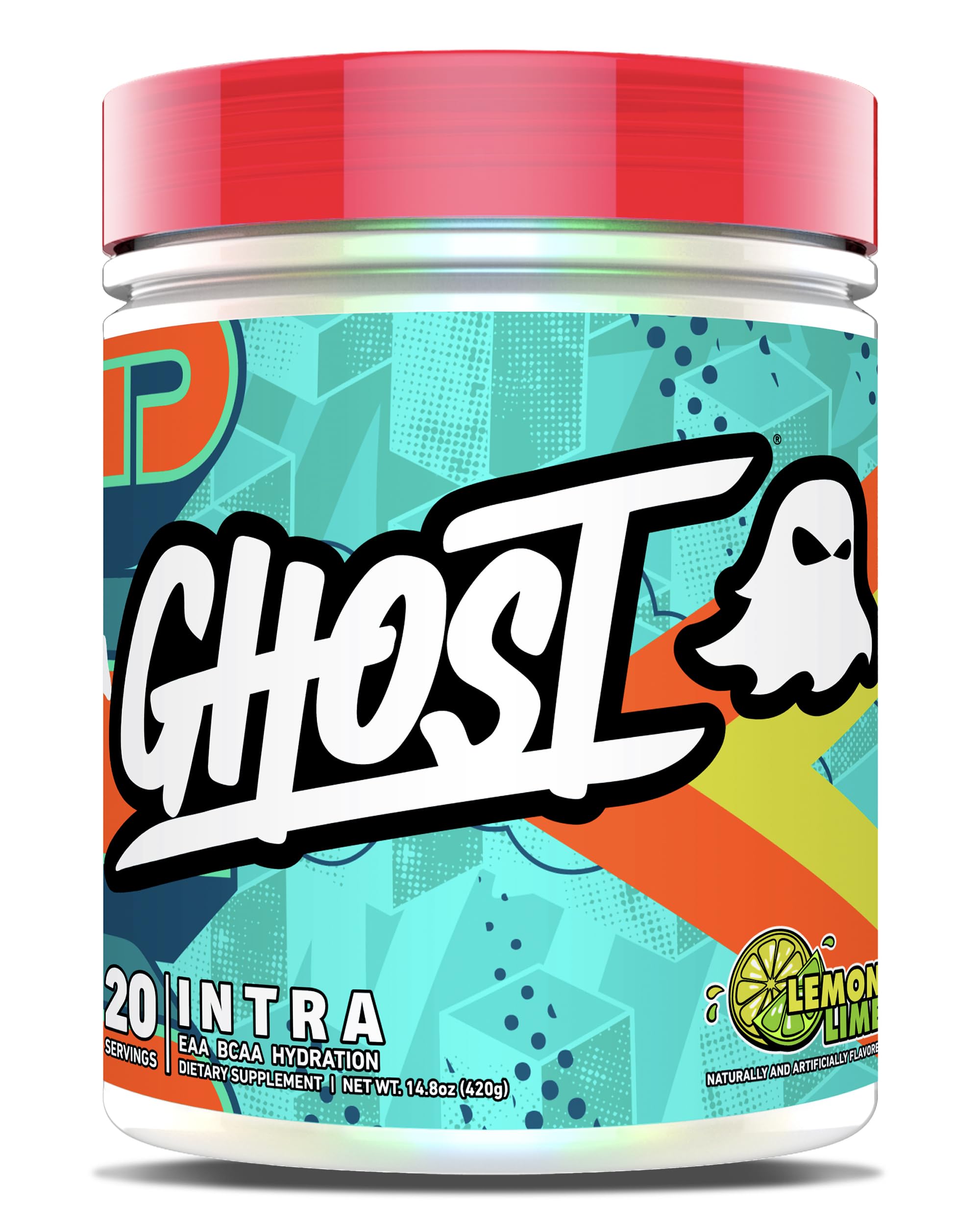 GHOST Intra Lemon Lime bottle shows transparent ingredient disclosure and label clarity.