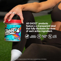 GHOST Intra transparent label clearly communicates ingredients and amounts.