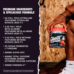 GHOST Legend All Out features 6g citrulline for potential endurance during training.