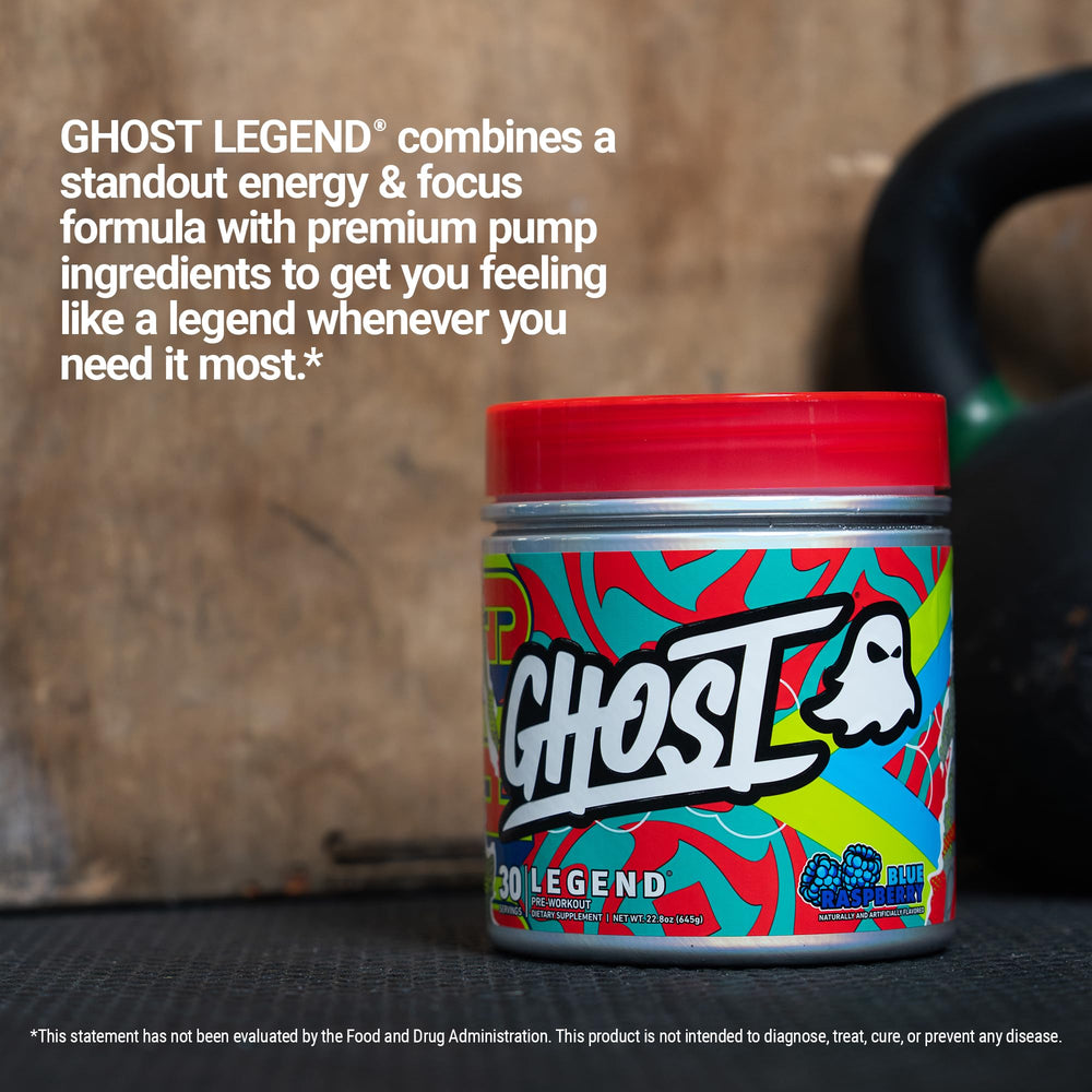 Ghost Legend blue raspberry flavor visual with refreshing look