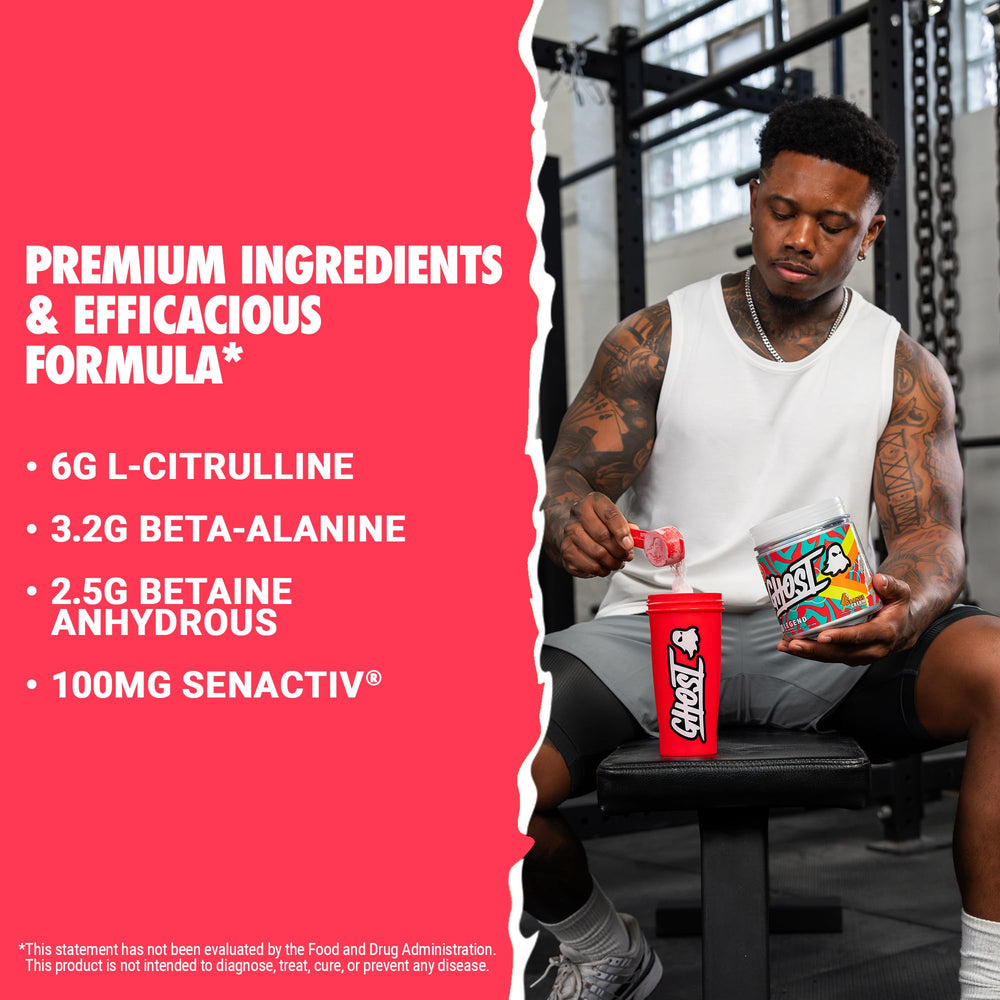 Ghost Legend label closeup reveals transparent dosing and clean ingredients