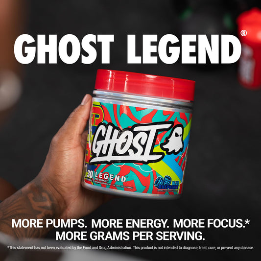 Ghost Legend label close-up showing vegan-friendly formula details