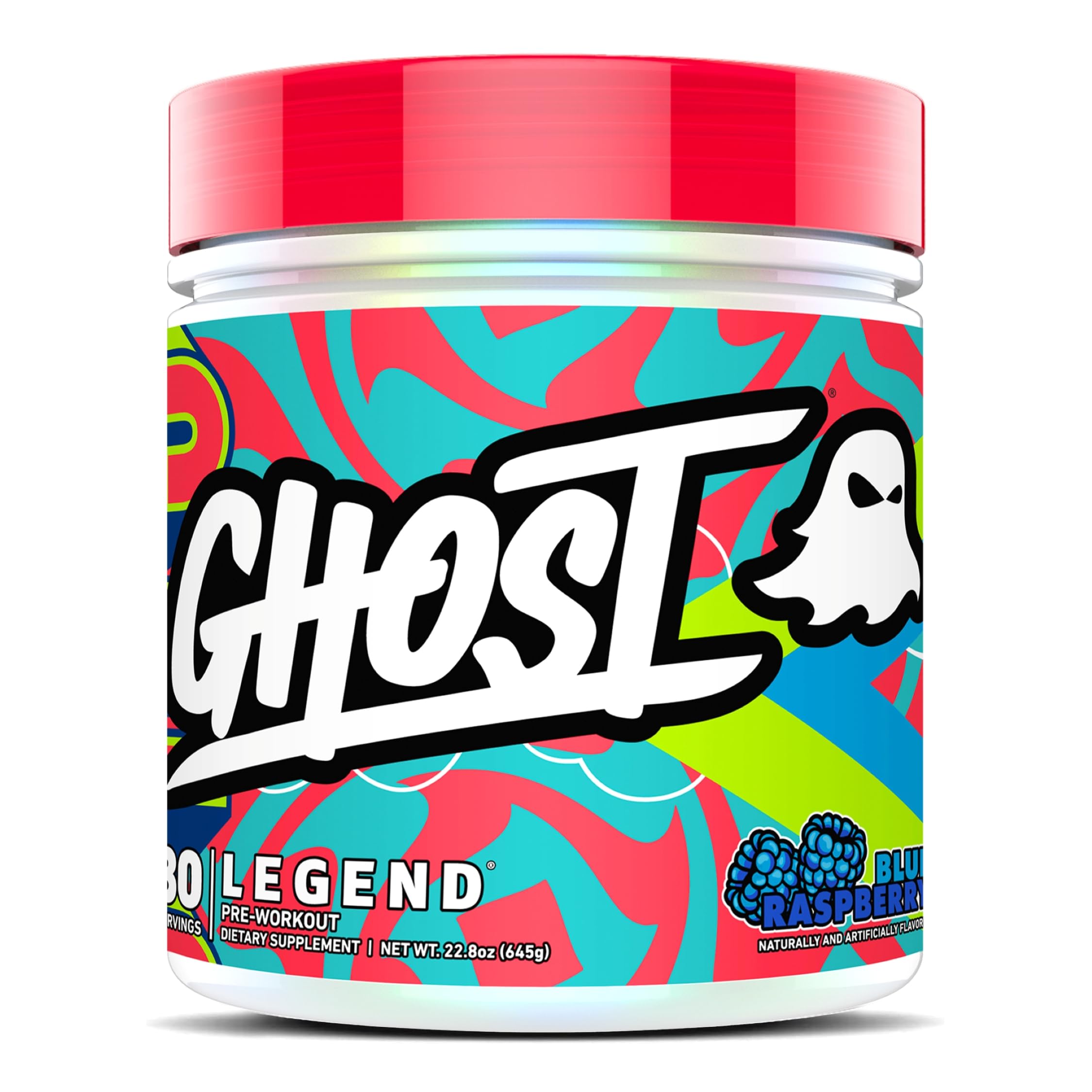 Ghost Legend pre-workout bottle front view for energized gym sessions
