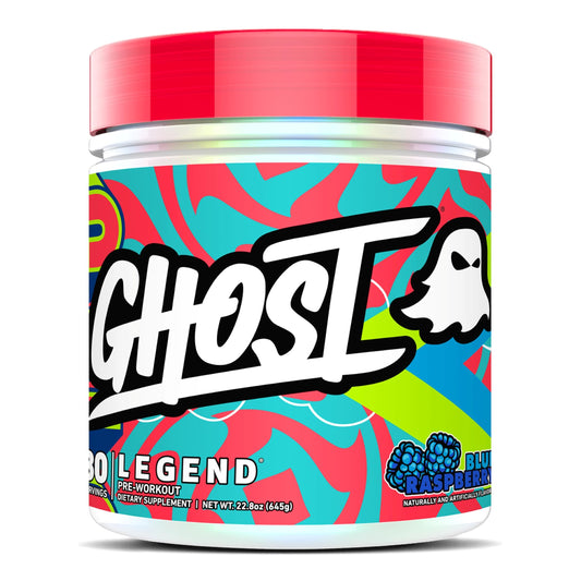 Ghost Legend pre-workout bottle front view for energized gym sessions