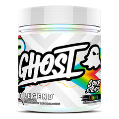 Ghost Legend pre-workout tub front highlighting energy and focus