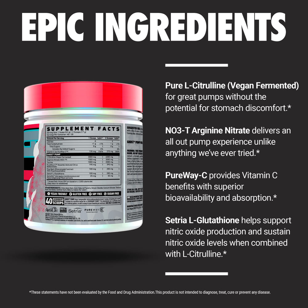 GHOST Pump Peach vegan-friendly symbol indicating vegan and allergen-friendly