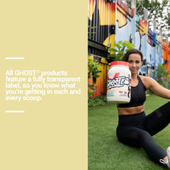 GHOST Whey Fruity Cereal Milk glass mixed, ready for a flavor-packed shake.