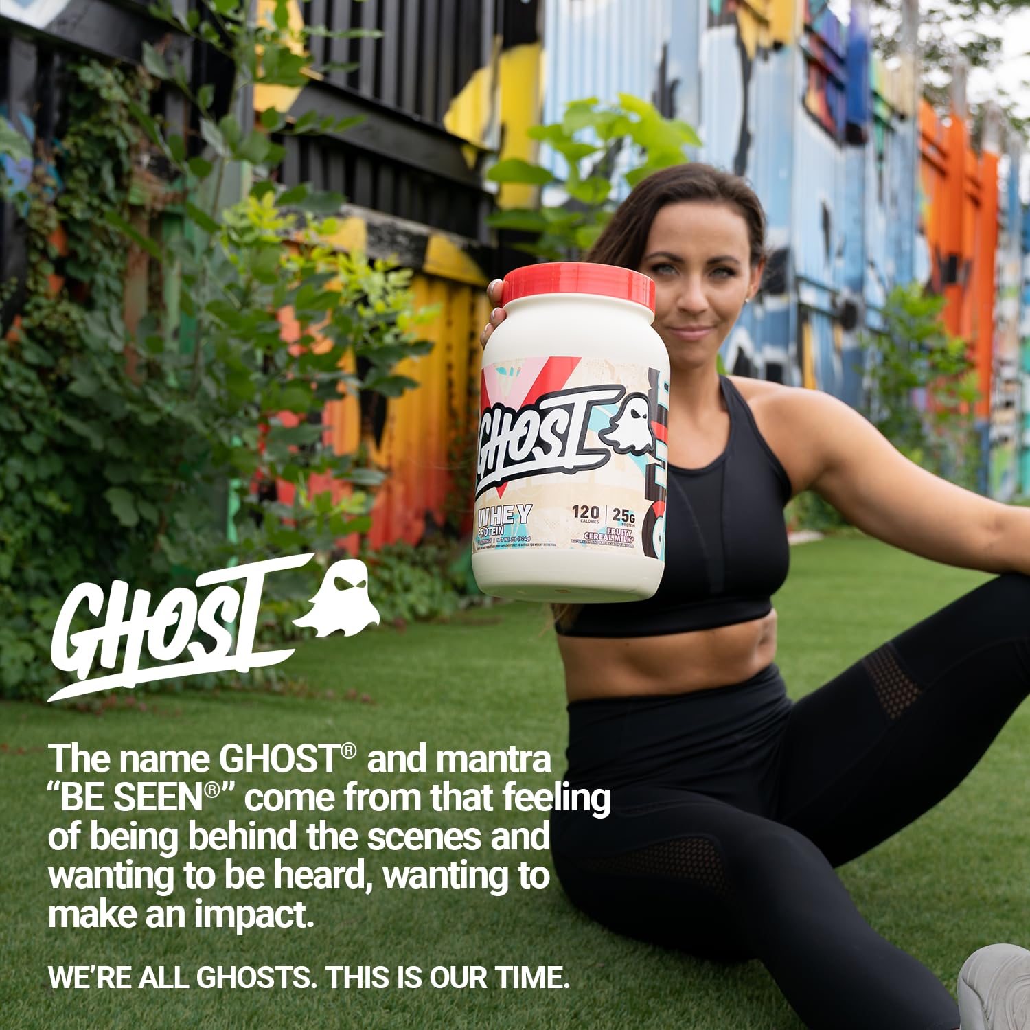 GHOST Whey Fruity Cereal Milk packaging ready for the gym bag.