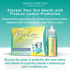 GHT FiveLac lemon probiotic powder drink mix spoon for easy daily dosing