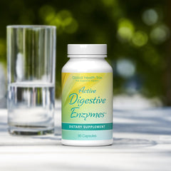 ght Global Health Trax Active Digestive Enzymes pour demonstrates easy dosing with meals.