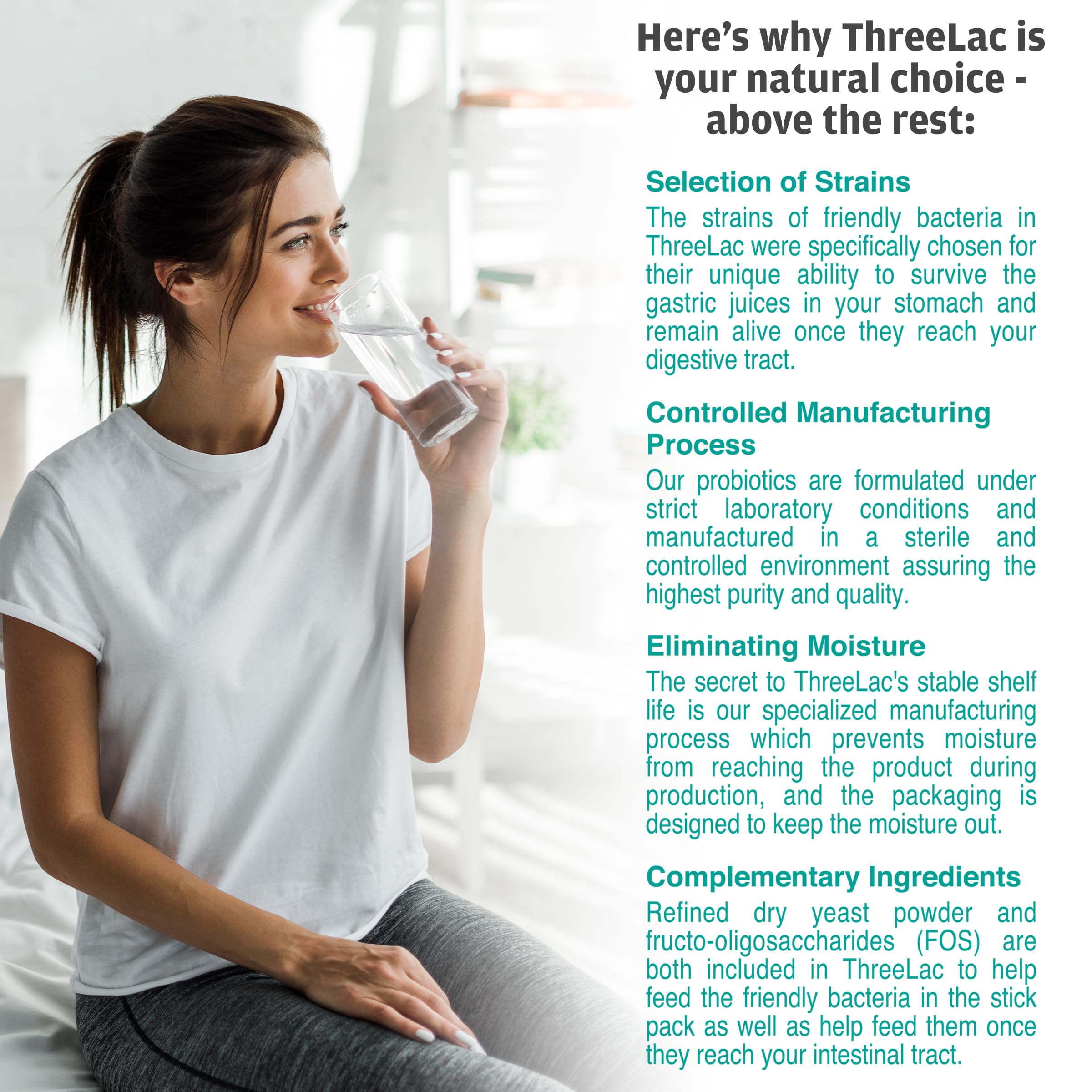 GHT ThreeLac probiotic capsules pouring to show easy daily use.