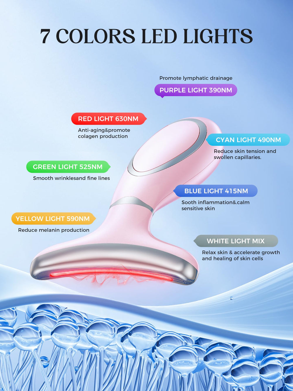GIHWRRI heat and vibration mode for a soothing facial massage