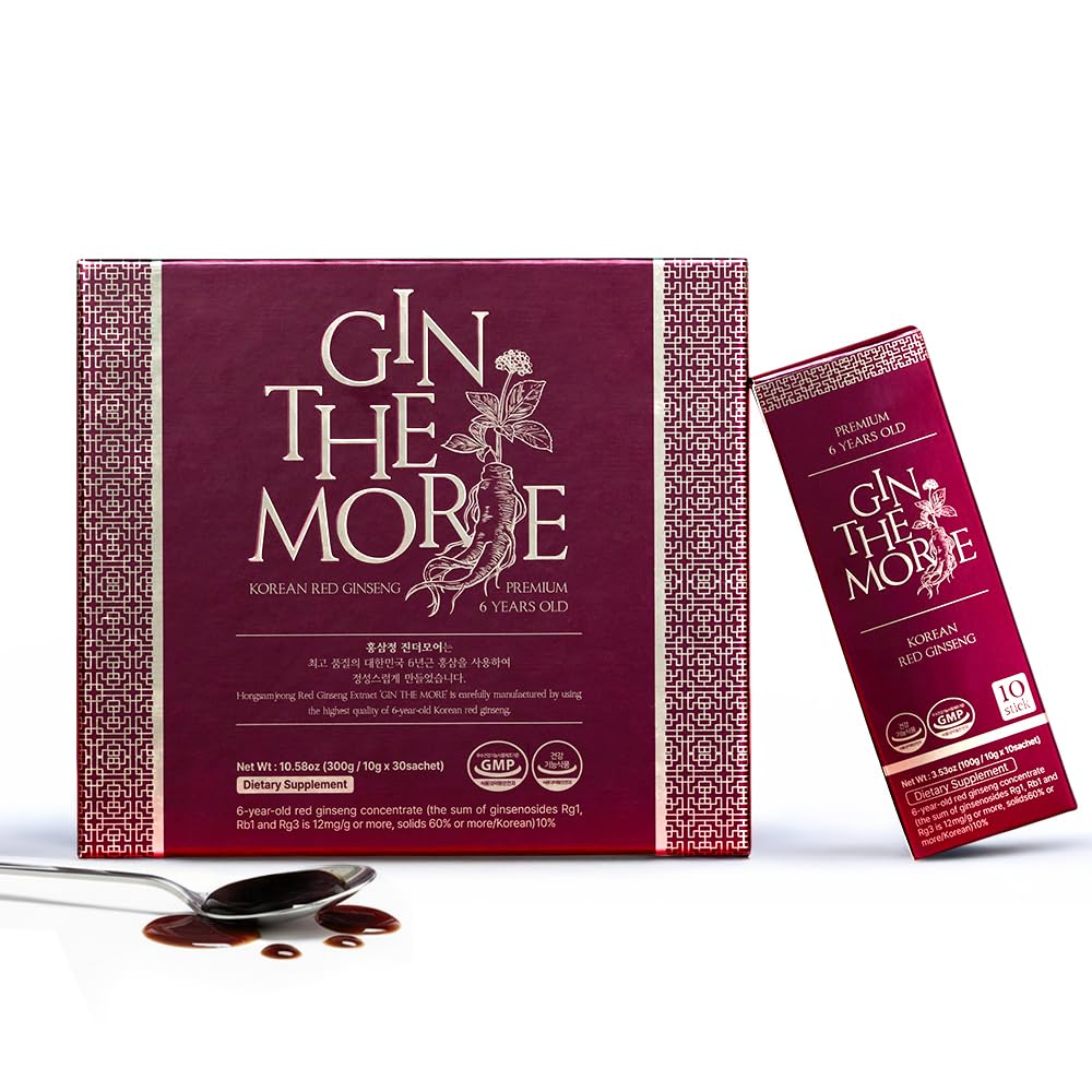 GIN THE MORE red ginseng sticks pack for daily energy on the go.